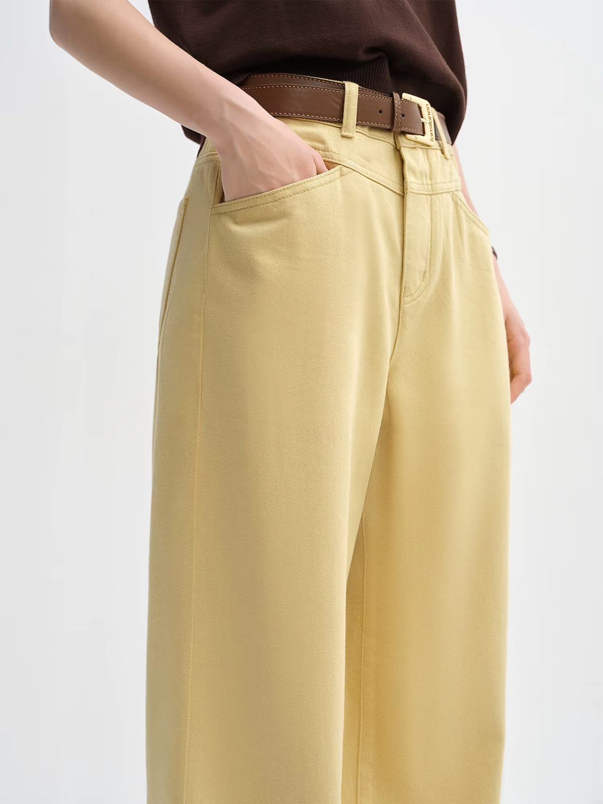  Wide Leg Denim מכנסי ג׳ינס בגזרה רחבה 