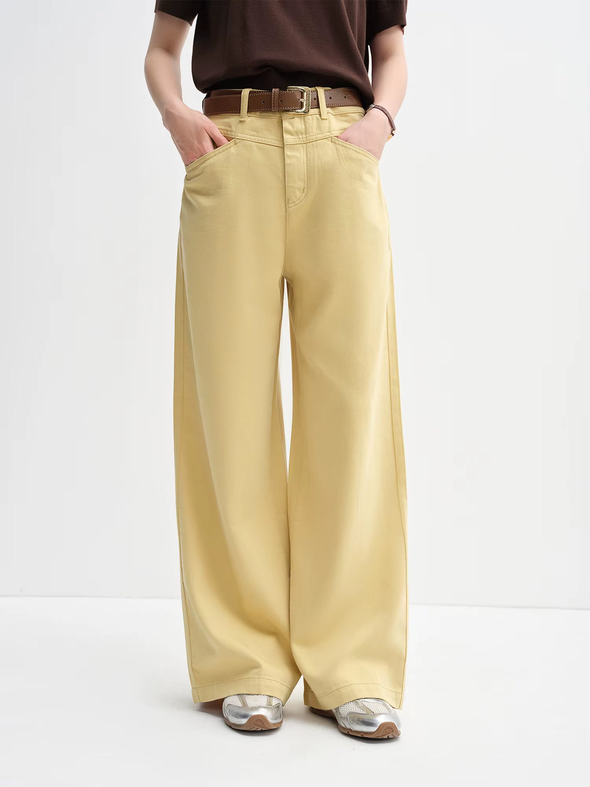  Wide Leg Denim מכנסי ג׳ינס בגזרה רחבה 